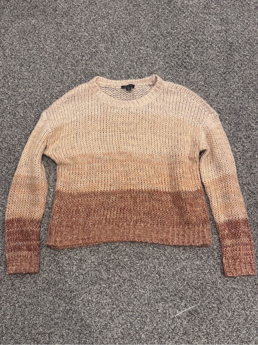Tribal Cozy Ombre Crewneck Sweater - Neutral Gradient - Picture 2 of 6